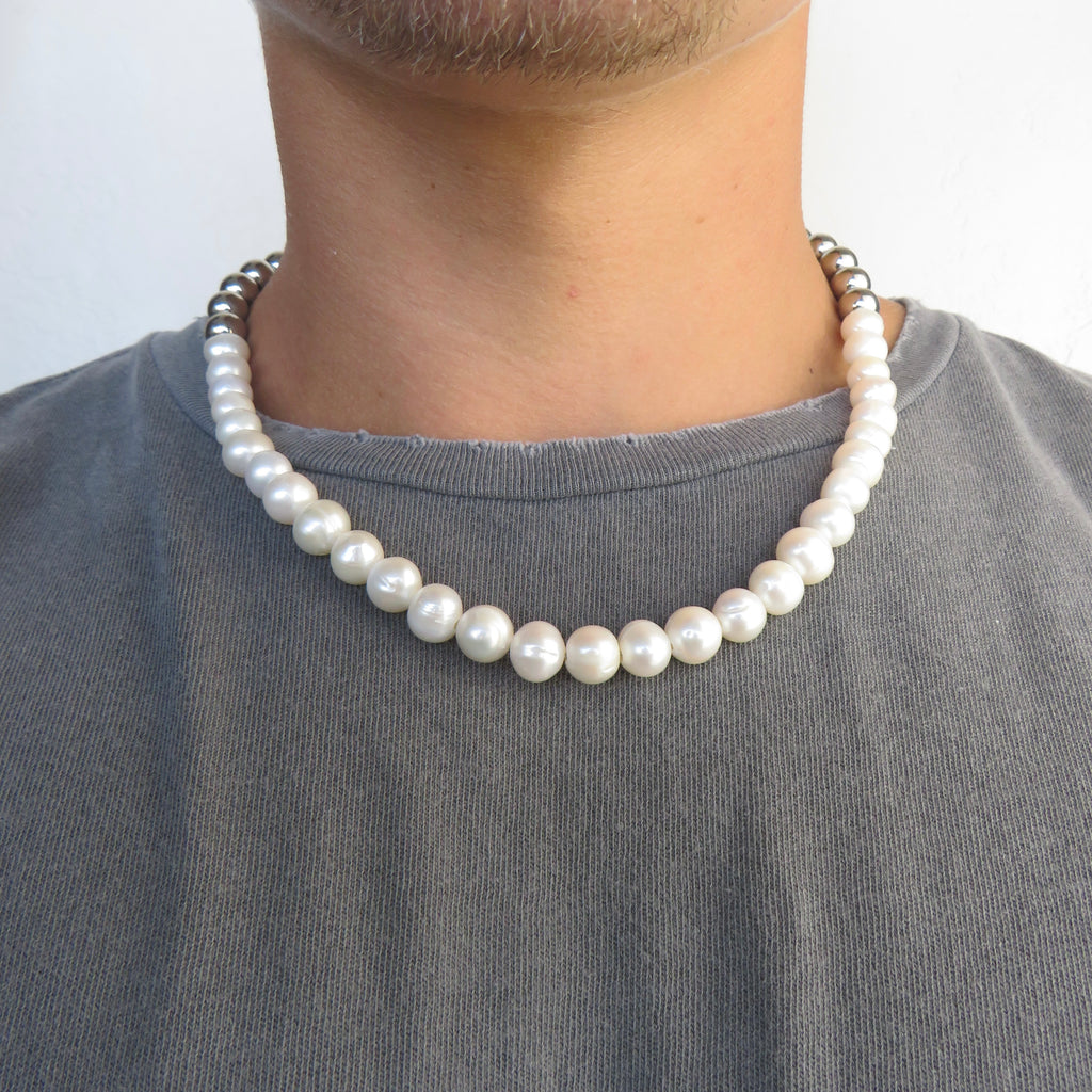 Rounded Pearl and Silver