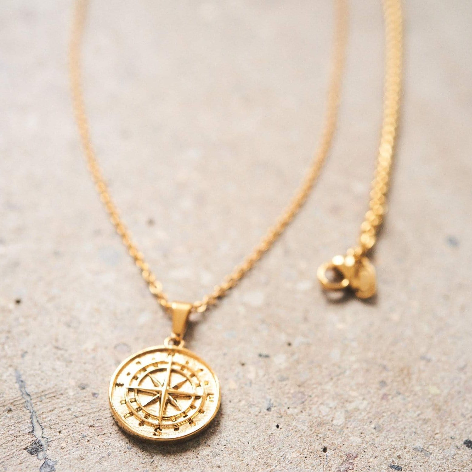 The Silver Wing Compass Locket Necklace