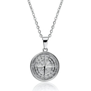 COMPASS PENDENT (SILVER)