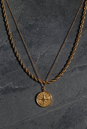 COMPASS PENDANT (GOLD)